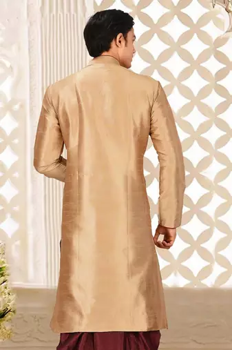 Beige Dupion Art Silk Kurta