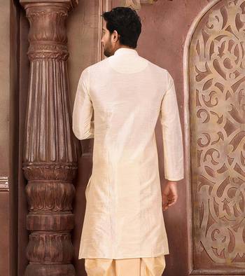 Beige Dupion Art Silk Kurta 3