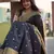 Black silk blend saree with blouse