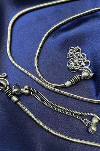 Silver plated snake kamarband / waistbelt/ bellychain