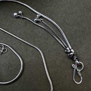 Silver plated snake kamarband / waistbelt/ bellychain 4