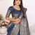 Navy Blue Color Traditional Dola Silk Saree