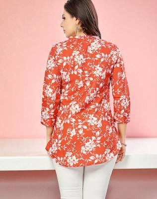 cotton blend printed short kurti 2