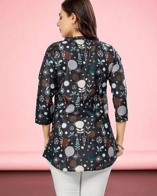 cotton blend printed short kurti 2
