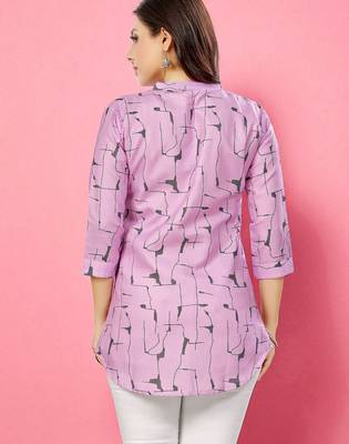  cotton blend printed short kurti 2