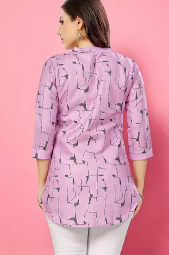  cotton blend printed short kurti