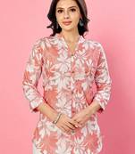  cotton blend printed short kurti