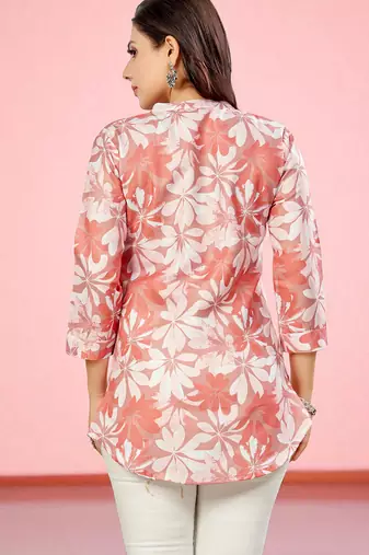  cotton blend printed short kurti