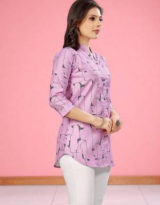  cotton blend printed short kurti 4
