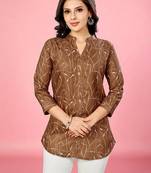 Saree swarg cotton blend printed short kurti