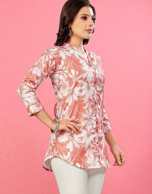  cotton blend printed short kurti 4