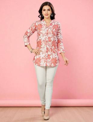  cotton blend printed short kurti 5