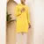 Men's bright yellow viscose blend kurta with traditional look