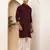 Elegant maroon kurta for men with white pyjama     festive & wedding outfit