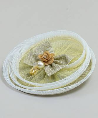 Golden plain net fascinator 2