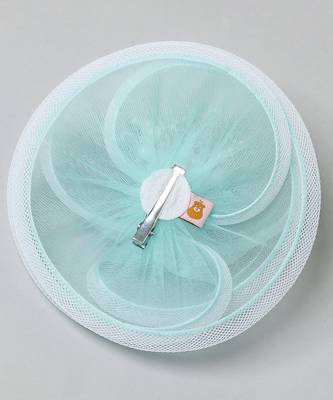 Blue net pearl fascinator 4