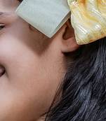 Yellow plain net fascinator