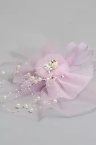 Purple plain net fascinator