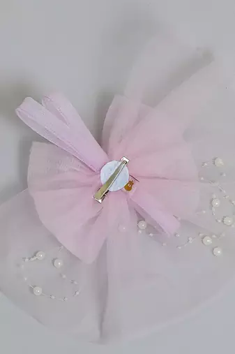 Purple plain net fascinator