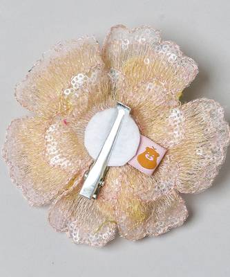 Yellow plain net hair clip 3