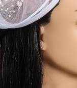 Pink plain net fascinator