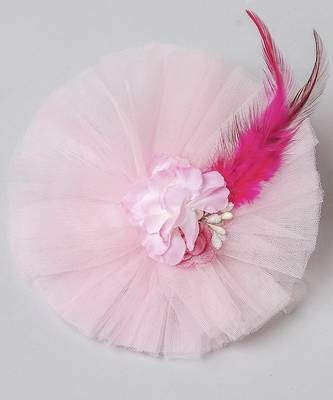 Pink stone net hair clip 3