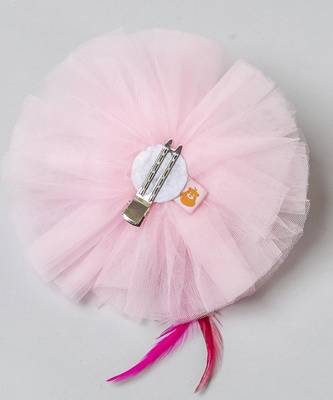 Pink stone net hair clip 4