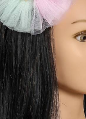 Multicolor plain net hair clip 1