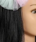 Multicolor plain net hair clip