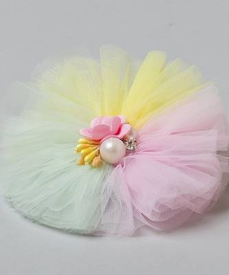 Multicolor plain net hair clip 2