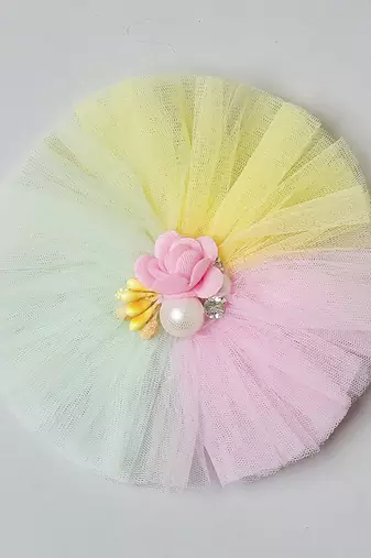 Multicolor plain net hair clip
