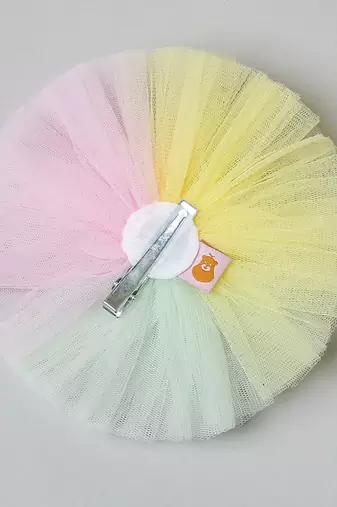 Multicolor plain net hair clip