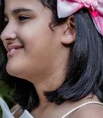 White plain net hair clip