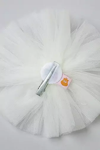 White plain net hair clip