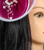 Wine net pearl fascinator