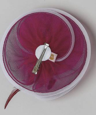 Wine net pearl fascinator 3
