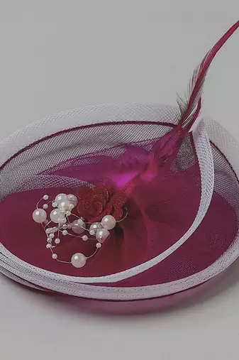 Wine net pearl fascinator
