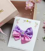 Purple pearl satin hair clip