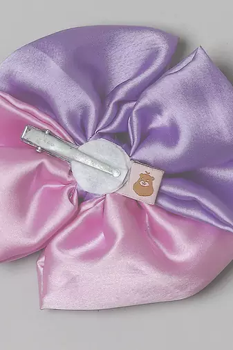 Purple pearl satin hair clip