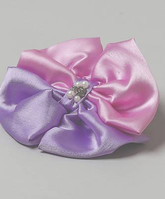 Purple pearl satin hair clip 3
