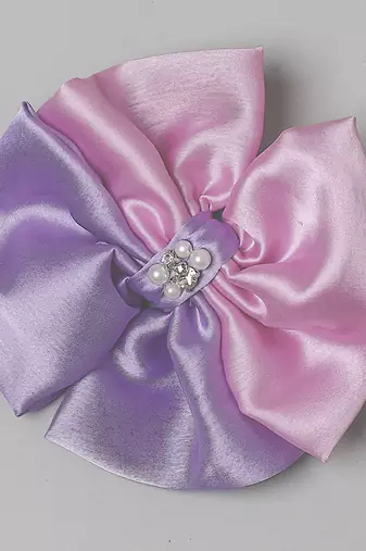 Purple pearl satin hair clip