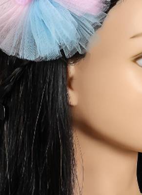 Multicolor plain net hair clip 1