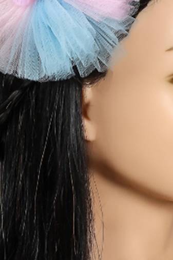 Multicolor plain net hair clip