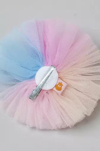 Multicolor plain net hair clip