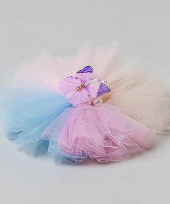 Multicolor plain net hair clip 3