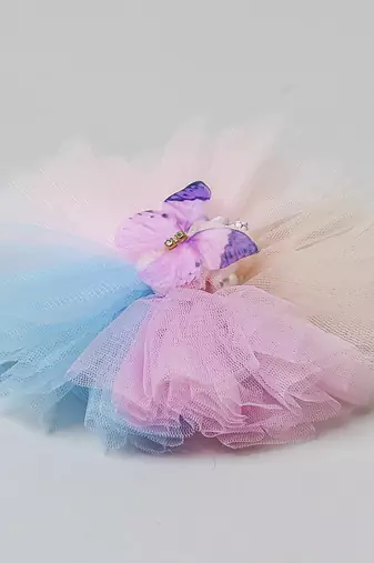Multicolor plain net hair clip