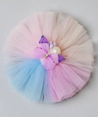 Multicolor plain net hair clip 4