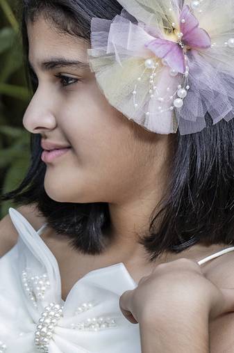 Multicolor plain net hair clip
