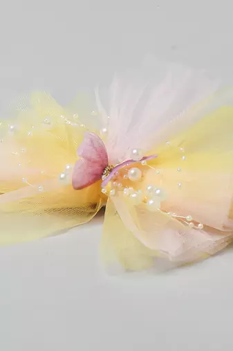 Multicolor plain net hair clip