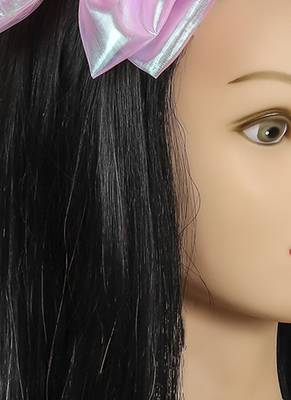 Pink plain satin hair bow 1